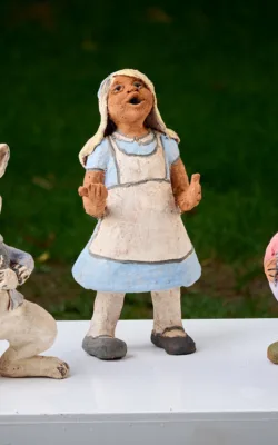 Alice and the White rabbit meet Tweedledum and Tweedledee by Meredith Plain