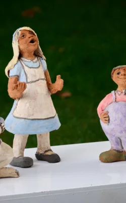 Alice and the White rabbit meet Tweedledum and Tweedledee by Meredith Plain