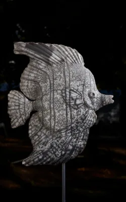 Angel fish with lines by Heather Wilson