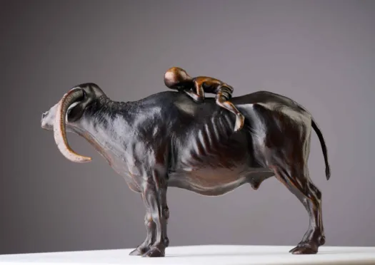 Buffalo with Boy by Nerissa Box