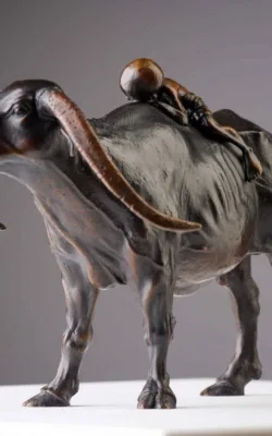 Buffalo with Boy by Nerissa Box