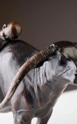 Buffalo with Boy by Nerissa Box