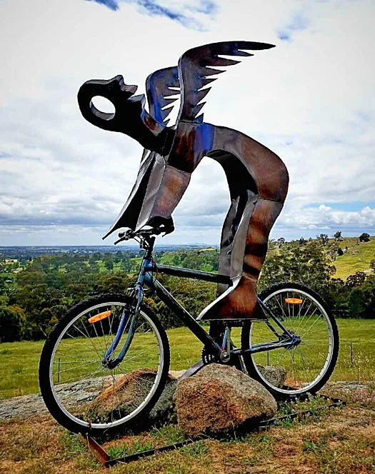 Cyclist with wings - Ode to Richie P by Issa Ouattara
