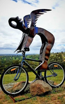 Cyclist with wings - Ode to Richie P by Issa Ouattara