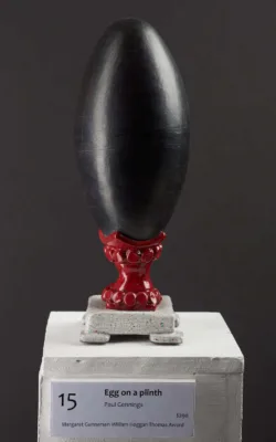 Egg on a plinth by Paul Gennings