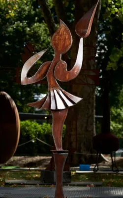 Happy Girl (windblown kinetic) by Issa Ouattara