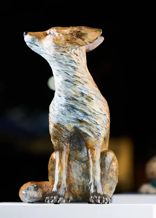 Into the Wind - Red Fox by Jake Mikoda