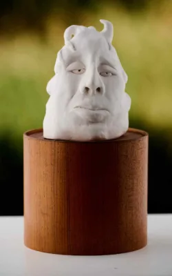 MORE THAN TWO FACED -  sculpture 2 by Jude Bridges-Tull