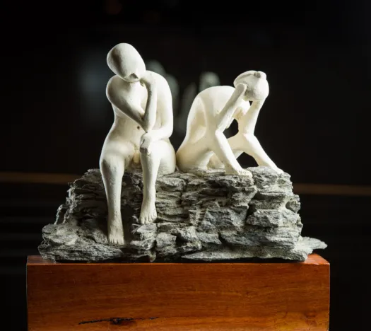Mr and Mrs Thinker by Brian  Wigg