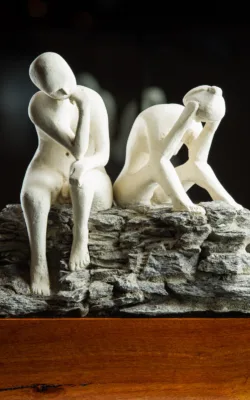 Mr and Mrs Thinker by Brian  Wigg