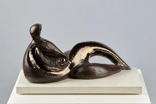 Reclining Woman with Child by Monica Mauer Jan