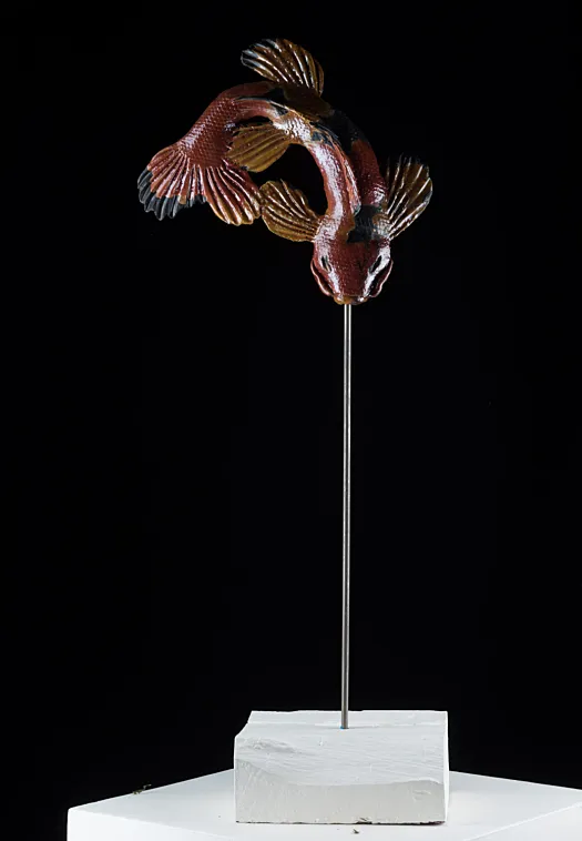 Red and Yellow Koi Fish by Heather Wilson