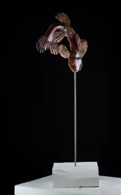 Red and Yellow Koi Fish by Heather Wilson