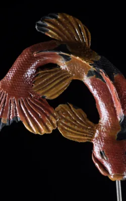 Red and Yellow Koi Fish by Heather Wilson