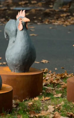 Rooster and Chooks by Meredith Plain