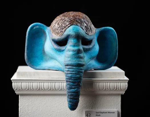 Sad Elephant Woman Mask by Wendy Reiss