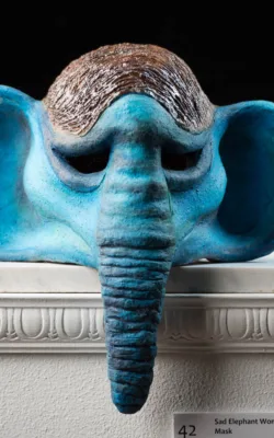 Sad Elephant Woman Mask by Wendy Reiss