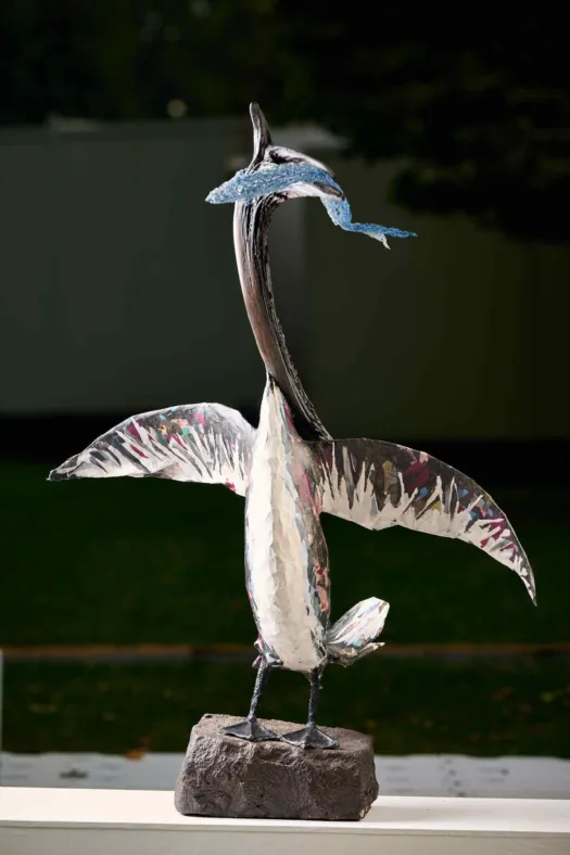 The cormorant and the fish by Veronique Derville
