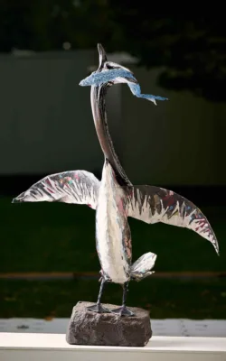 The cormorant and the fish by Veronique Derville