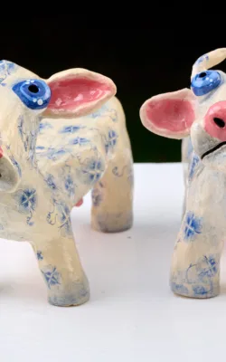 Two Cows by Bronwyn Lewis