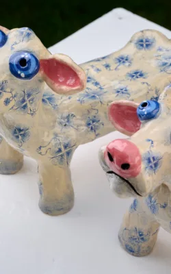 Two Cows by Bronwyn Lewis