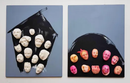 Waiting Patiently !? ( suite of 2 pieces) by Jude Bridges-Tull