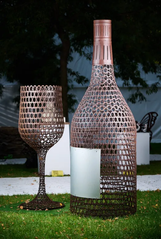 Wine Bottle & Glass by Neil Findley