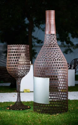 Wine Bottle & Glass by Neil Findley