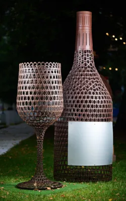 Wine Bottle & Glass by Neil Findley