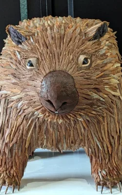 Wombat with Joey by Sue Smales